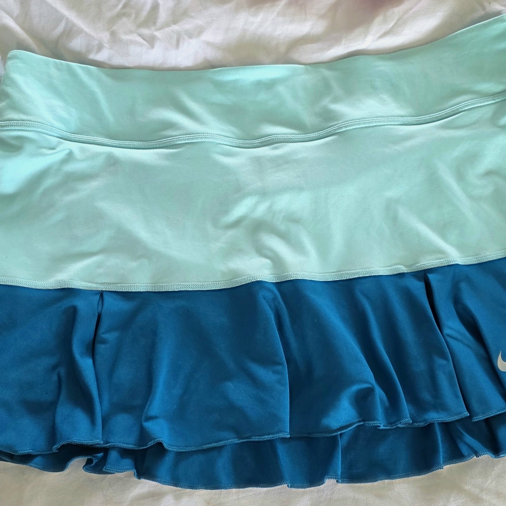 Nike Green and Blue Tennis Mini Skort